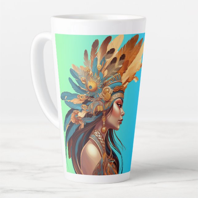 CANECA DE CAFÉ LATTE BELEZA NATIVA #1 (Ângulo esquerdo)