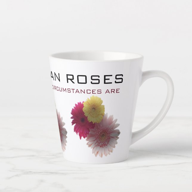 Caneca De Café Latte Belo Amarelo e Rosa para a lama (Direita)