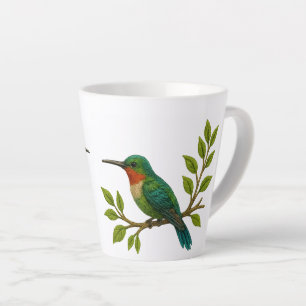 Caneca De Café Latte Belo casal de beija-flores