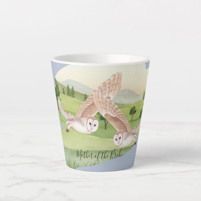 Caneca De Café Latte Belo Casamento OWLS (Frente)