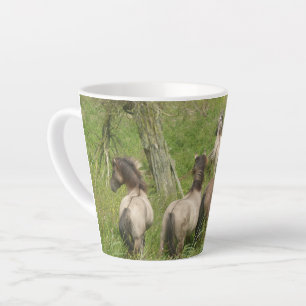 Caneca De Café Latte Belo Cavalo Selvagem Latte Mug