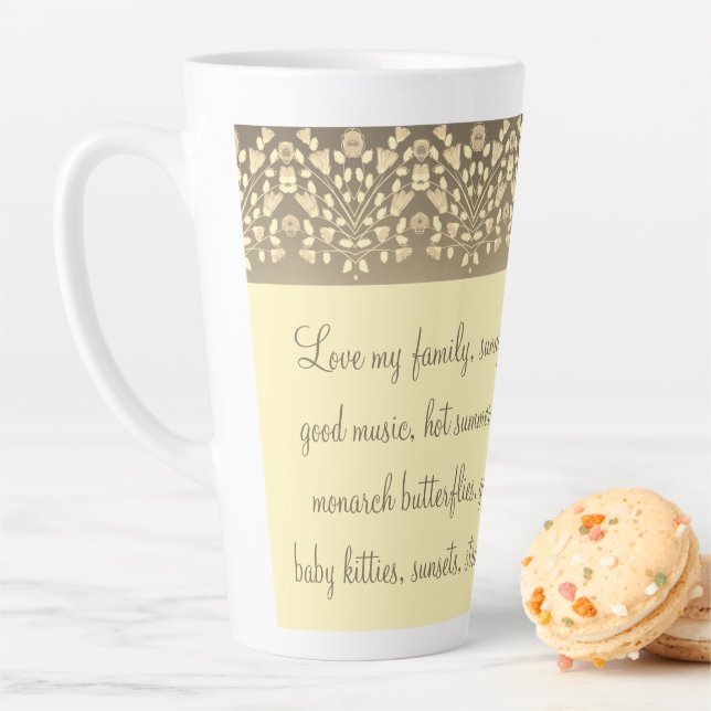 Caneca De Café Latte Belo Designer Inspirador (In Situ)