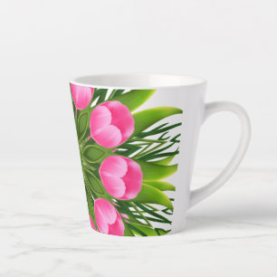 Caneca De Café Latte Belo Flor Mandala Design- 79358