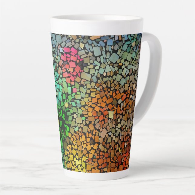 Caneca De Café Latte Belo mosaico (Ângulo direito)
