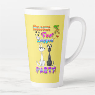 Caneca De Café Latte Bem-Vindo A Quatro Festas De Perna