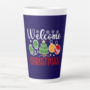 Caneca De Café Latte Bem-vindo Natal-23758