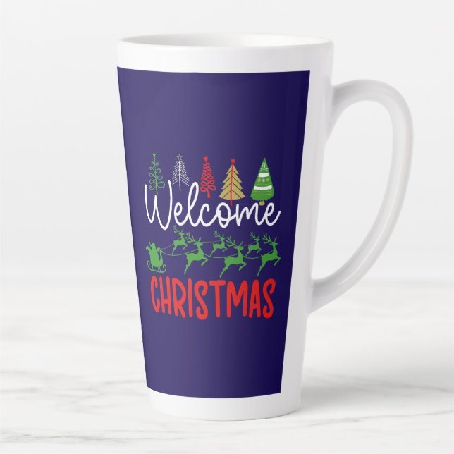 Caneca De Café Latte Bem-vindo Natal-84964 (Direita)