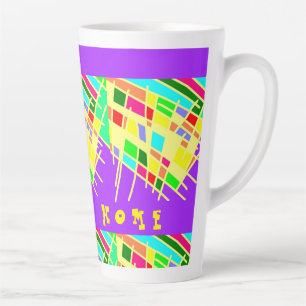Caneca De Café Latte Bem-vindos a casa, brita e a mensagem