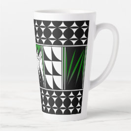 Caneca De Café Latte Bênçãos da pena sudoeste em verde