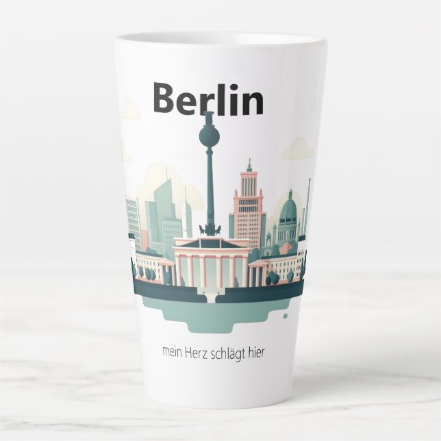 Caneca De Café Latte Berlim Skyline Tasse - Heimatliebe Pur (Frente)