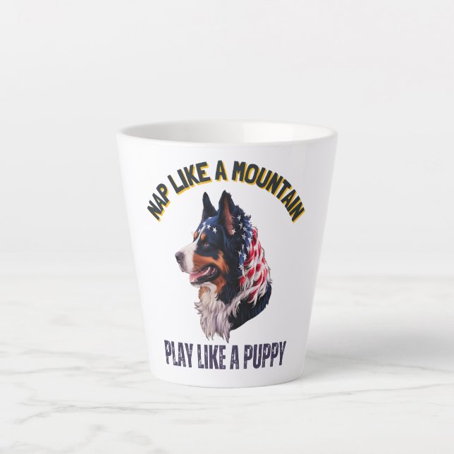 Caneca De Café Latte Bernese Mountain (Frente)