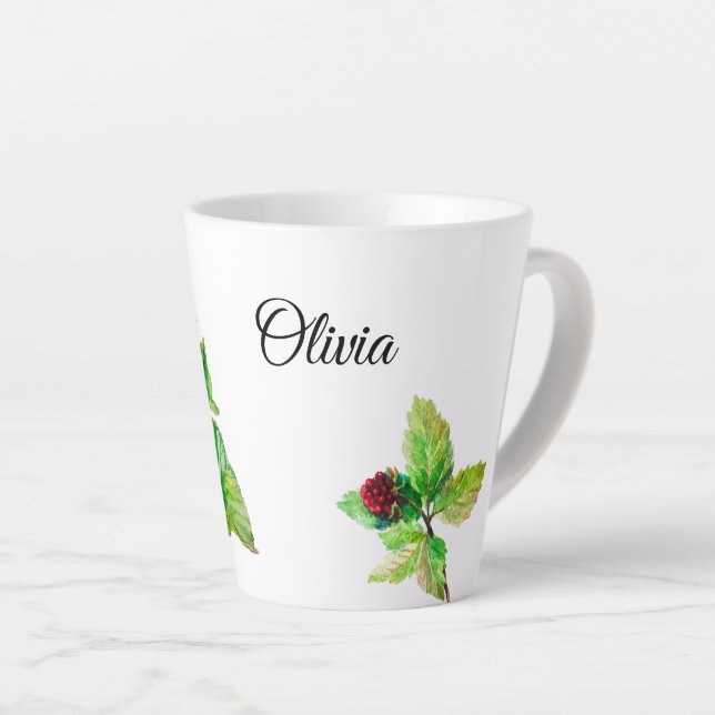 Caneca De Café Latte Berries (Ângulo direito)