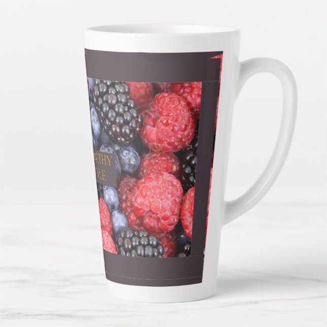 Caneca De Café Latte Berry Appetite Inteiro (Direita)