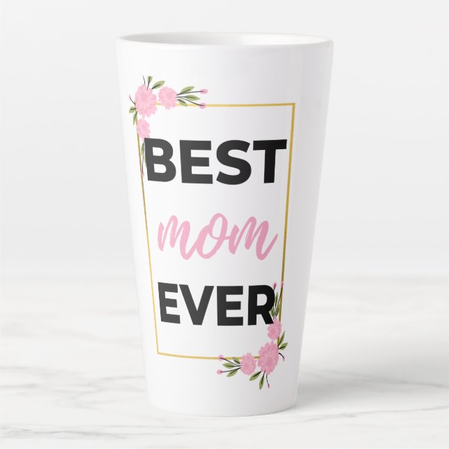Caneca De Café Latte Best Mom Ever black (Frente)