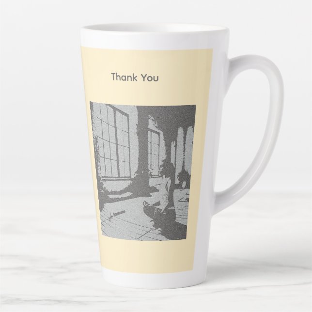 Caneca De Café Latte Best Yoga Teacher Ever (Direita)