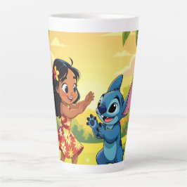 Caneca De Café Latte Beste Freunde fürs Leben – Lilo & Stitch  