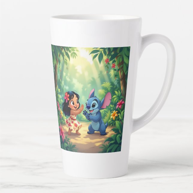 Caneca De Café Latte Beste Freunde fürs Leben – Lilo & Stitch   (Direita)