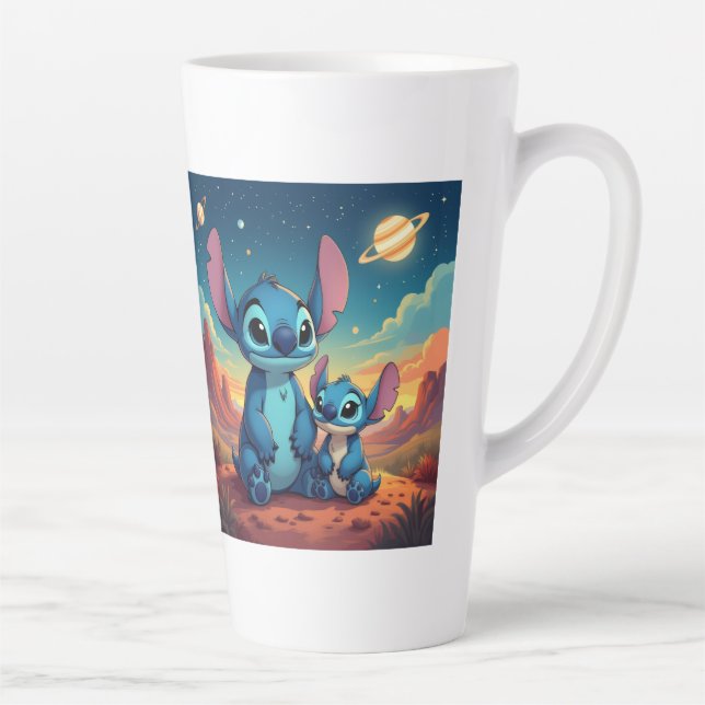 Caneca De Café Latte Beste Freunde fürs Leben – Lilo & Stitch   (Direita)