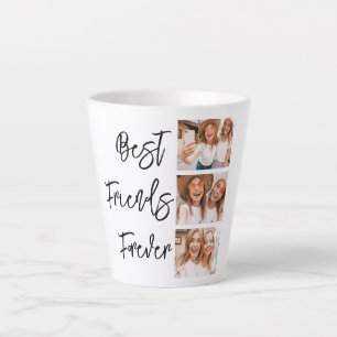 Caneca De Café Latte Besties Dott Photo Collage Amigos BFF