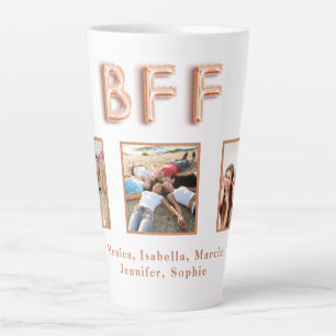 Caneca De Café Latte Besties Melhores amigos para sempre nomes de fotos