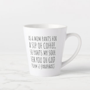 Caneca De Café Latte Bíblia Versa Latte Mug - Salm 42