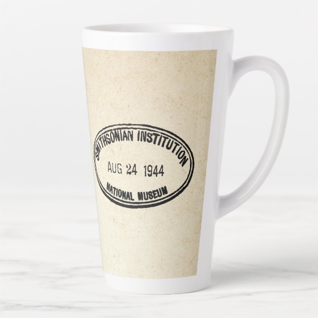 Caneca De Café Latte Biblioteca Stamp Smithsonian Institution 1944 (Direita)