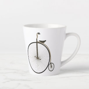 Caneca De Café Latte Bicicleta Antiga de Roda Alta 