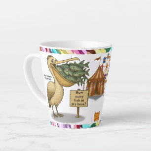 Caneca De Café Latte Bico brilhante do pelicano Pierre