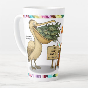 Caneca De Café Latte Bico brilhante do pelicano Pierre
