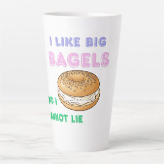 Caneca De Café Latte Big Bagels Funny Breakfast Shirt