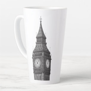 Caneca De Café Latte Big Ben Clock Tower Londres Inglaterra