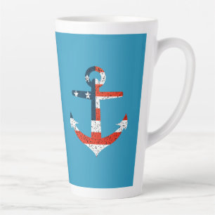 Caneca De Café Latte Big Flag Anchor Americano