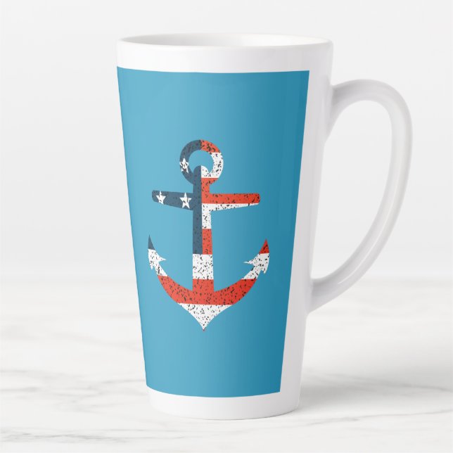 Caneca De Café Latte Big Flag Anchor Americano (Direita)