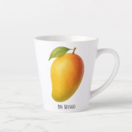 Caneca De Café Latte Big Mango, Sweet Fruit and Name