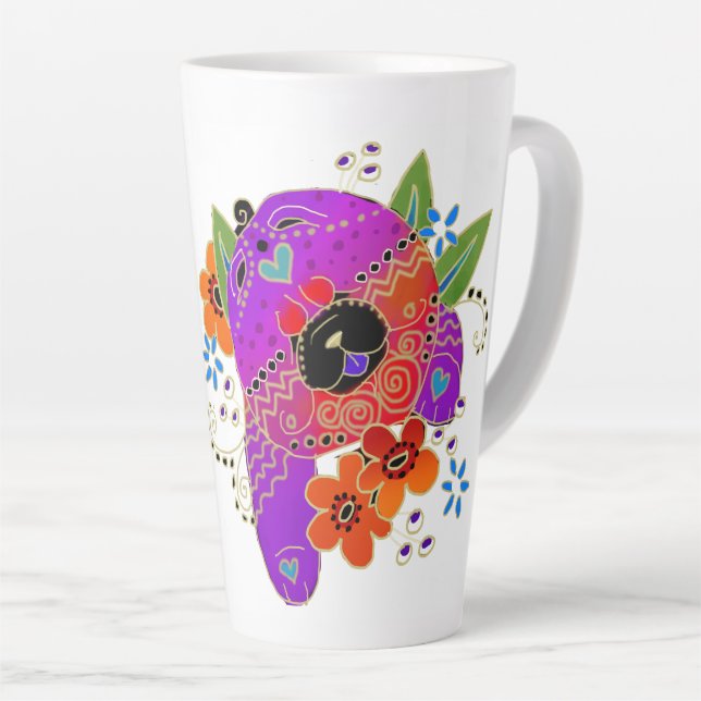 Caneca De Café Latte BINDI chow latte mug (Ângulo direito)
