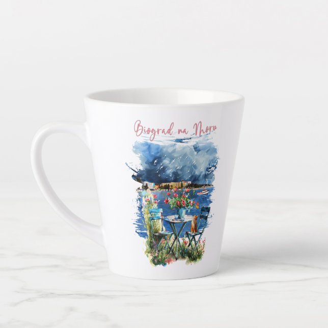 Caneca De Café Latte Biograd na moru 3 (Esquerda)