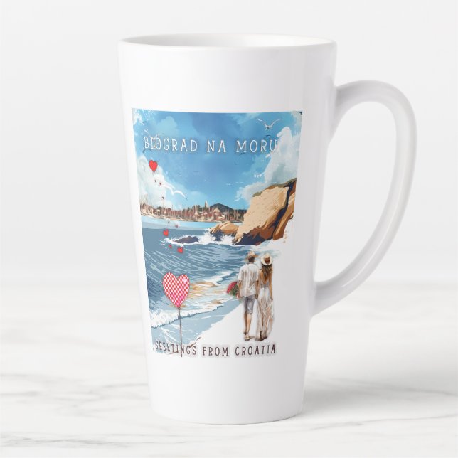 Caneca De Café Latte Biograd na moru 5 (Direita)