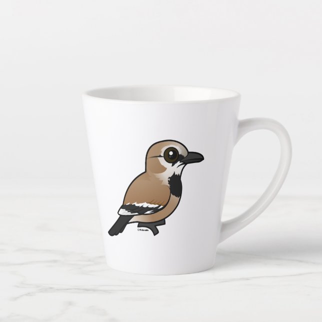 Caneca De Café Latte Birdorable Iranian Ground Jay (Direita)