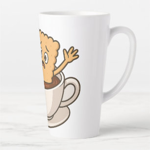 Caneca De Café Latte Biscoito na Dentro de Trouble da Taça de Café