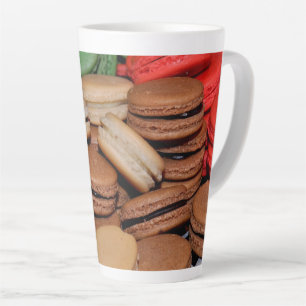 Caneca De Café Latte Biscoitos sanduíches coloridos