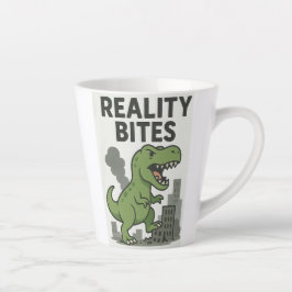 Caneca De Café Latte Bites de Realidade