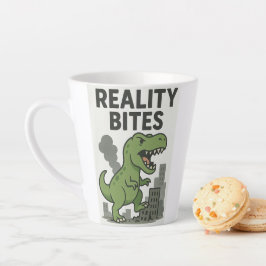 Caneca De Café Latte Bites de Realidade