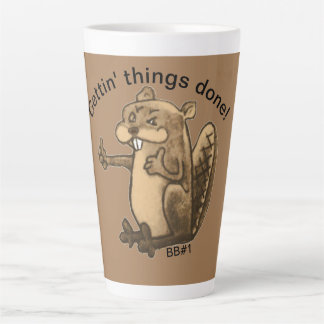 Caneca De Café Latte Bizzy Beaver #1 Latte Mug