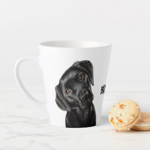 Caneca De Café Latte Black Labrador