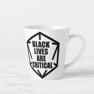 Caneca De Café Latte BLM Black Lives são críticas [B&W]