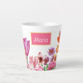Caneca De Café Latte Blogues do primavera Garden