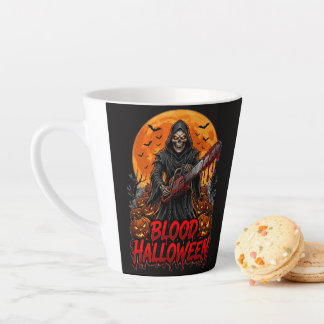 Caneca De Café Latte Blood Halloween Grim Reaper Chainsaw Pumpkin Hoodi