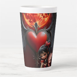 Caneca De Café Latte Blood Moon Valentine Fairy