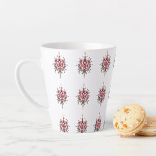 Caneca De Café Latte Bloom & Flame - Legitimidade Floral Vintage