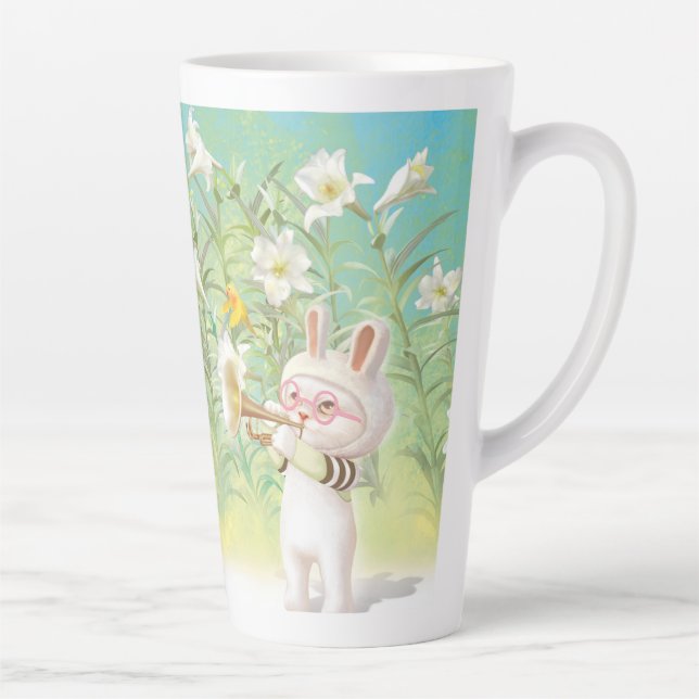 Caneca De Café Latte Blooming Lily (Direita)